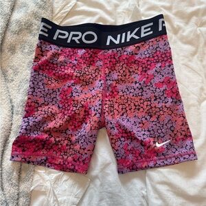 Nike Pro Pink and Purple Compression Shorts
